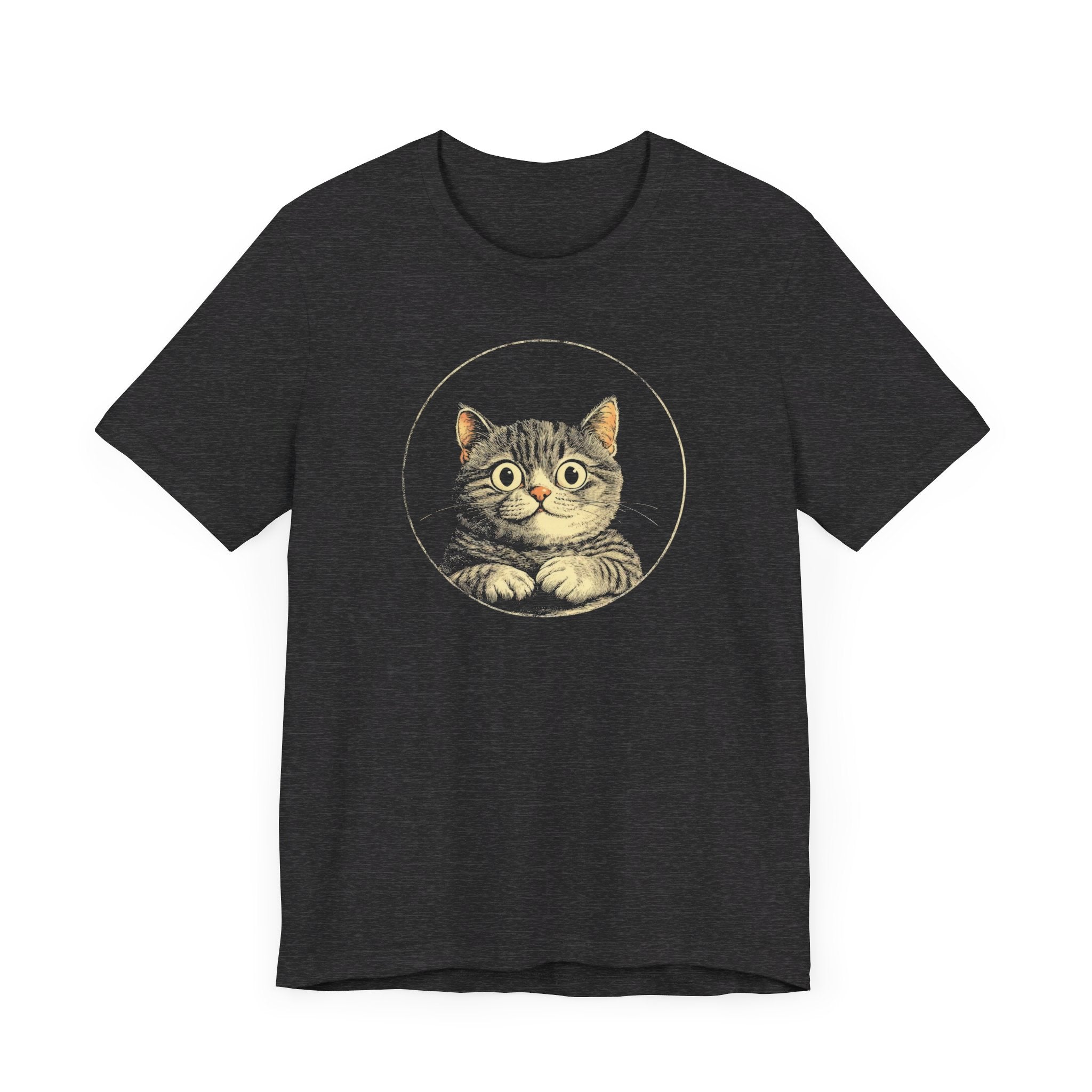 Adorable Cat Graphic Tee – Vintage Style Cat Lover Shirt