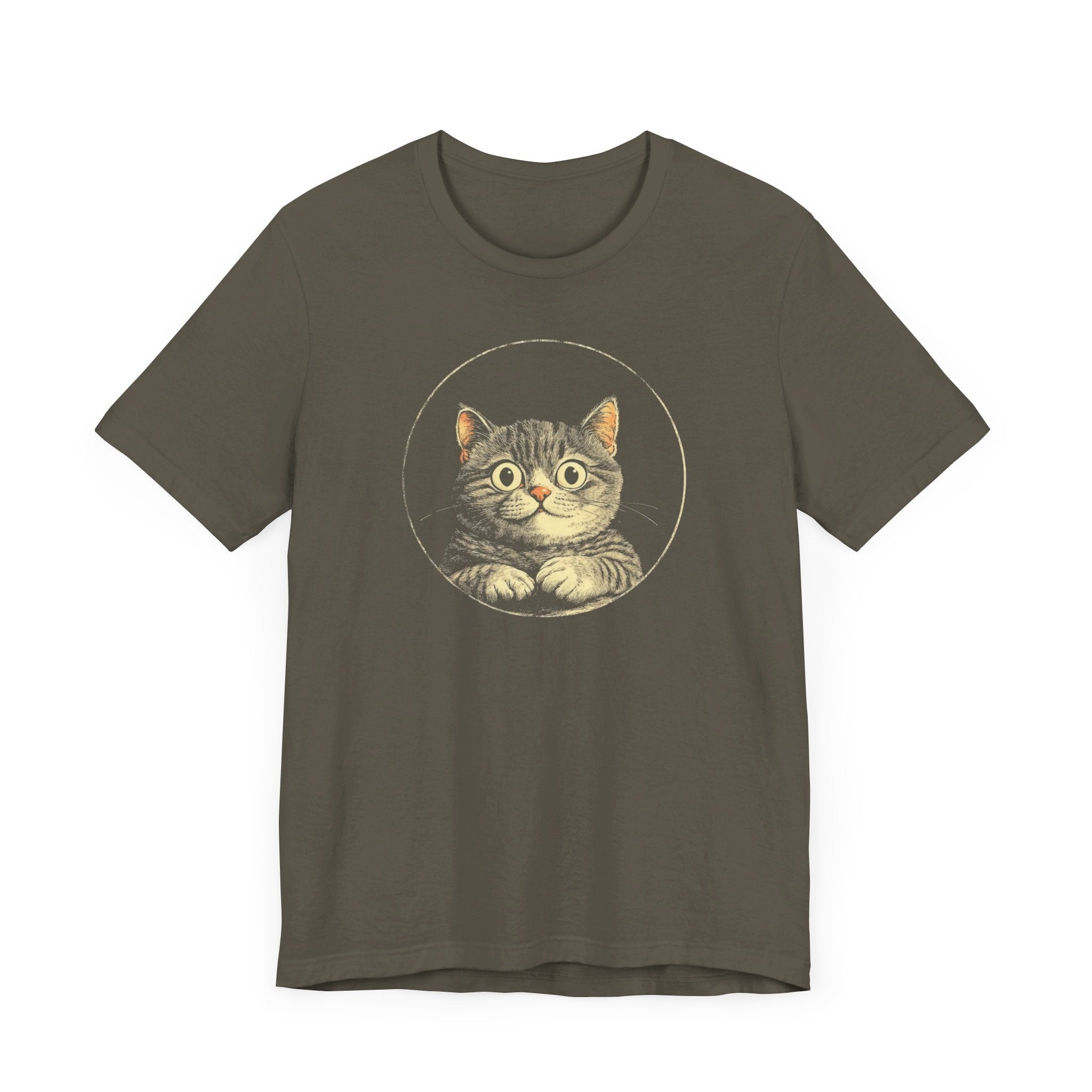 Adorable Cat Graphic Tee – Vintage Style Cat Lover Shirt