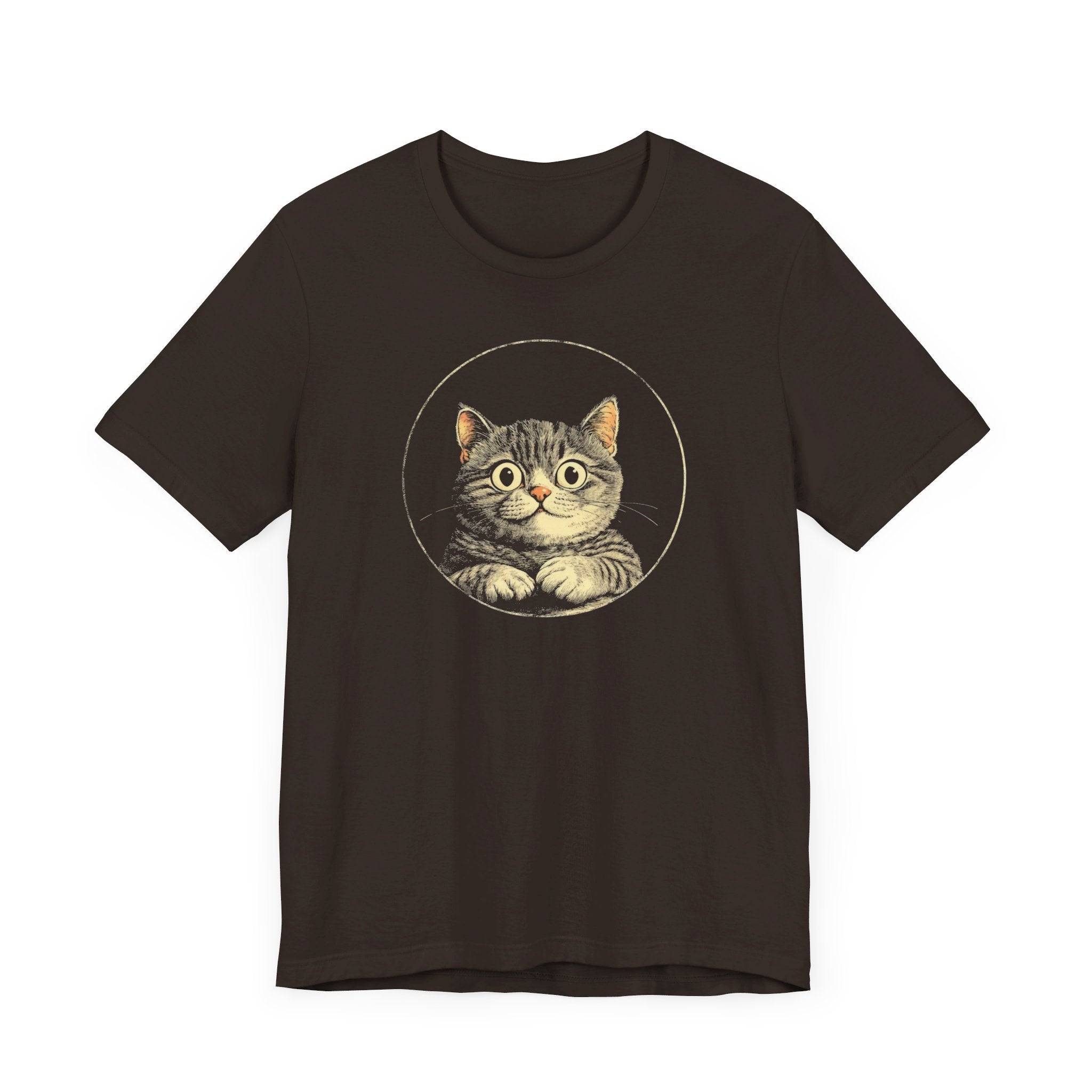 Adorable Cat Graphic Tee – Vintage Style Cat Lover Shirt