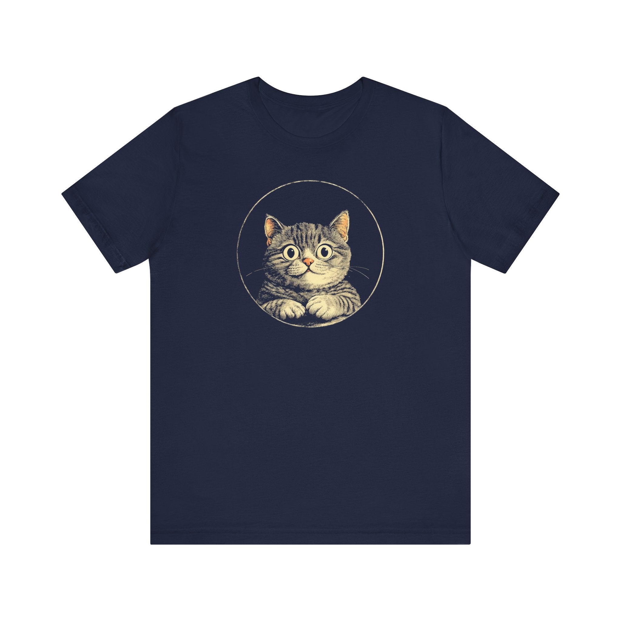 Adorable Cat Graphic Tee – Vintage Style Cat Lover Shirt