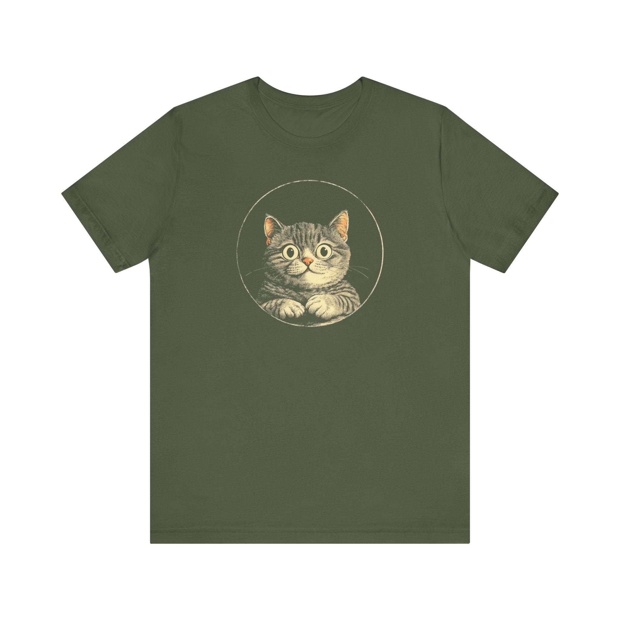 Adorable Cat Graphic Tee – Vintage Style Cat Lover Shirt