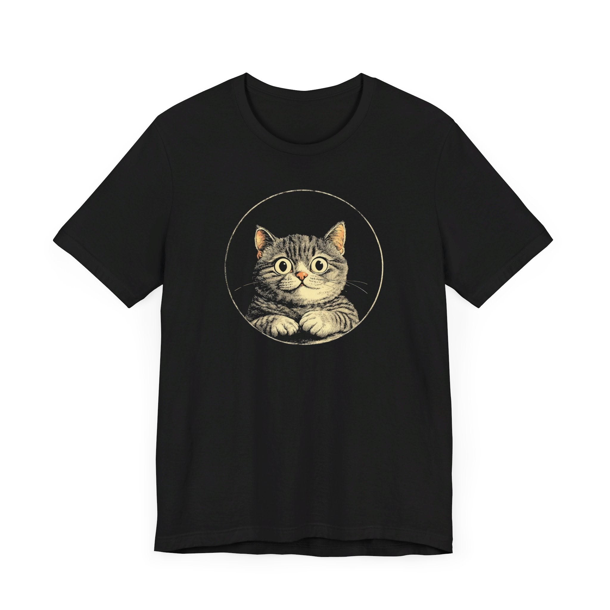 Adorable Cat Graphic Tee – Vintage Style Cat Lover Shirt