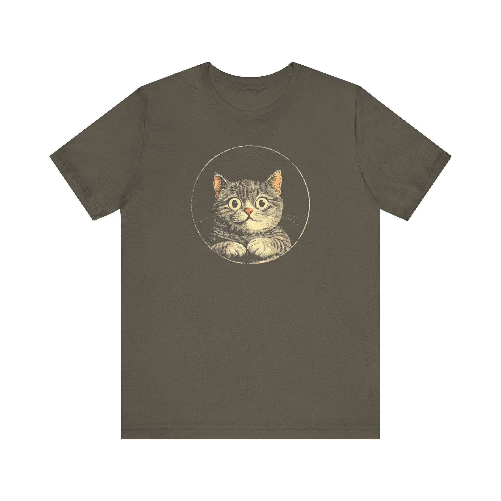 Adorable Cat Graphic Tee – Vintage Style Cat Lover Shirt