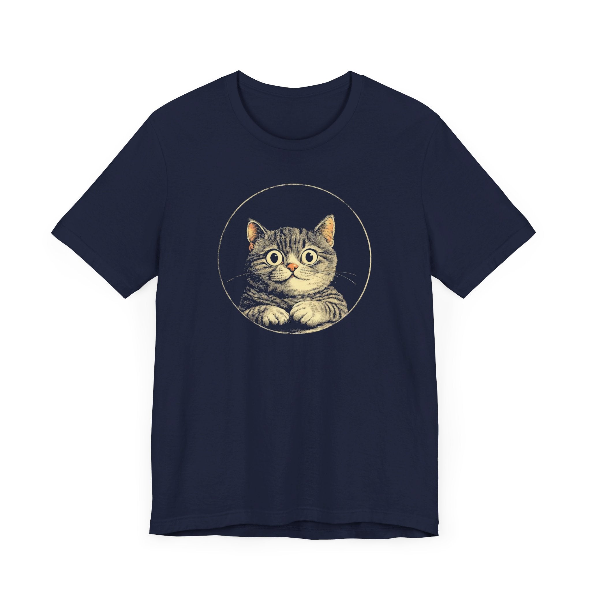 Adorable Cat Graphic Tee – Vintage Style Cat Lover Shirt