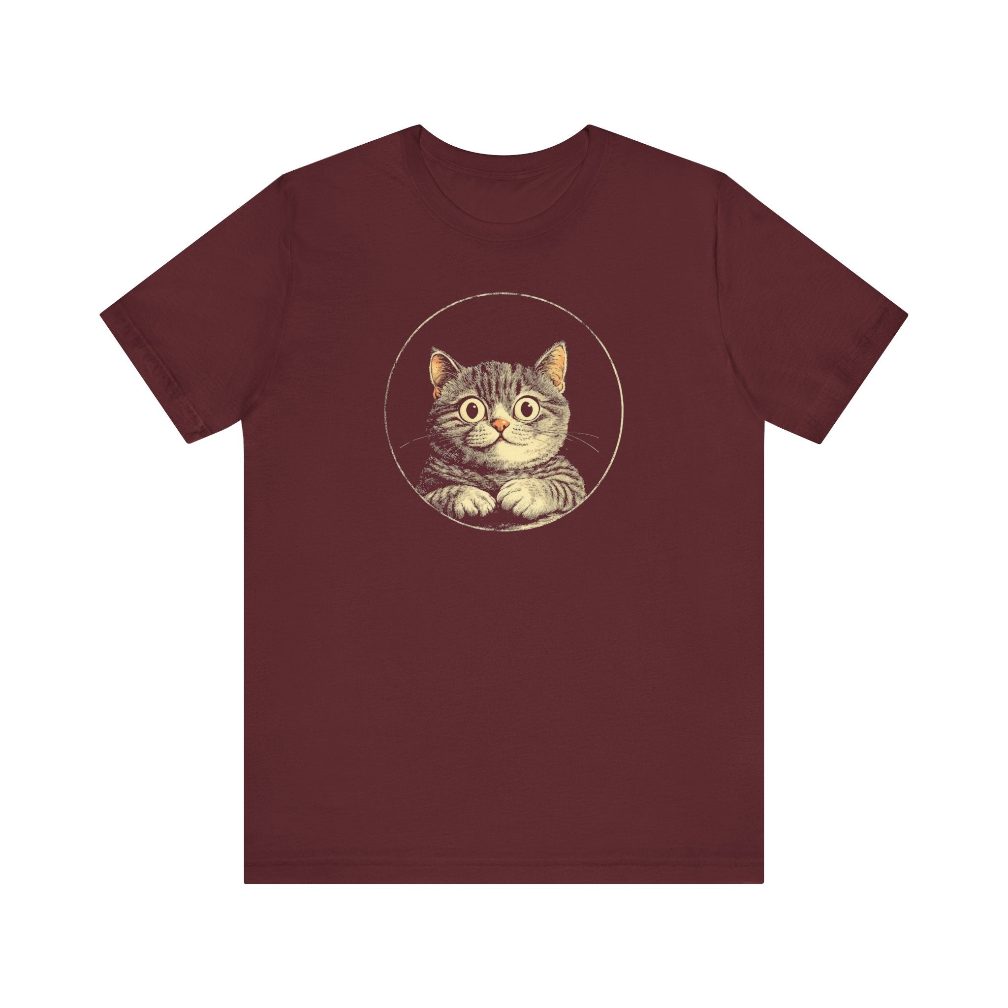 Adorable Cat Graphic Tee – Vintage Style Cat Lover Shirt