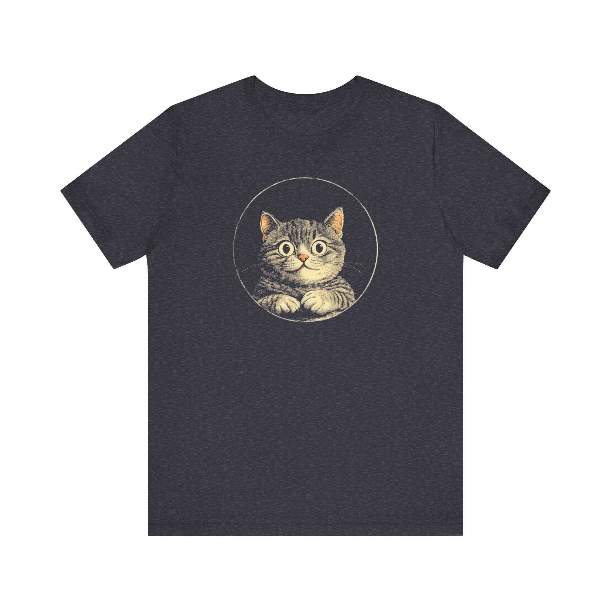 Adorable Cat Graphic Tee – Vintage Style Cat Lover Shirt