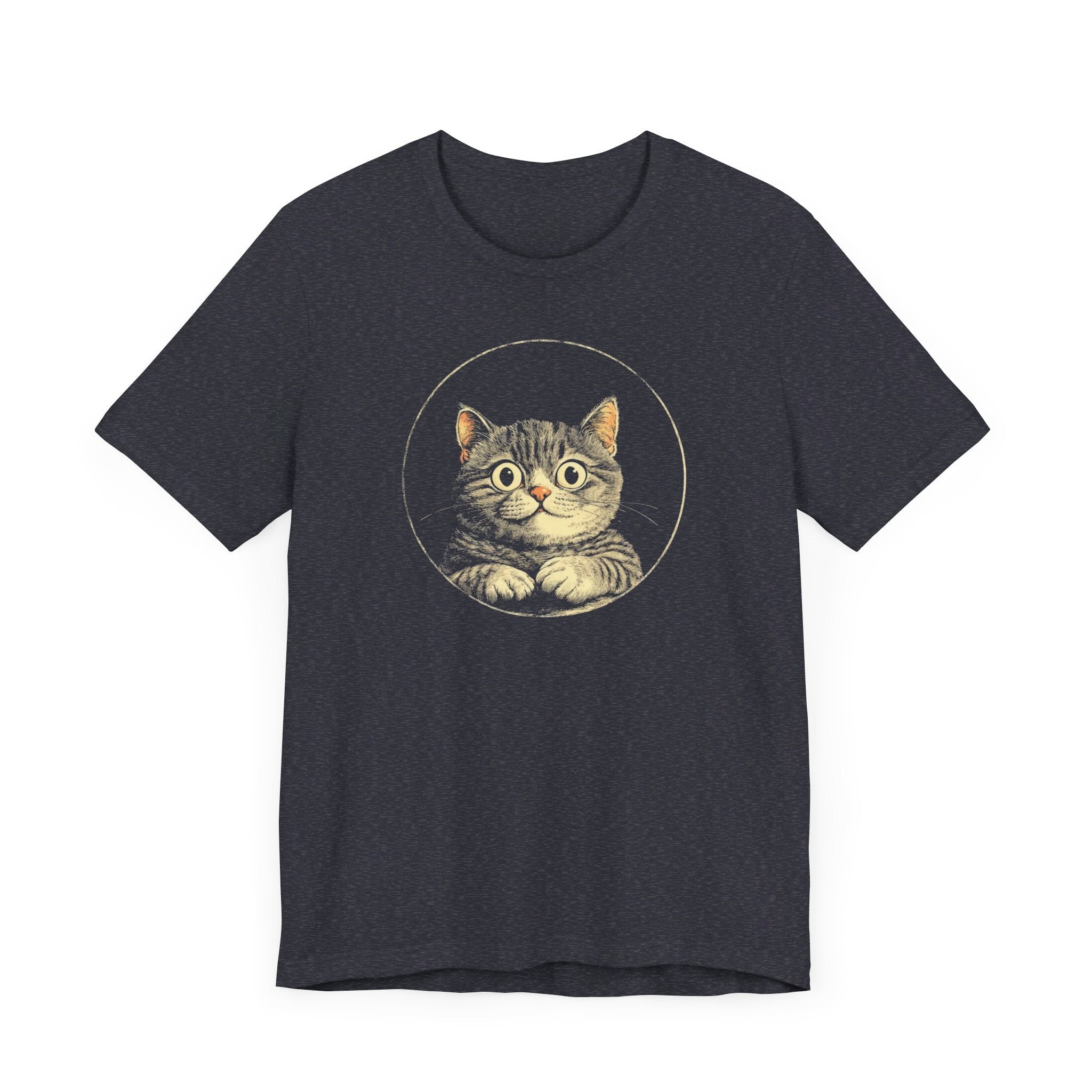 Adorable Cat Graphic Tee – Vintage Style Cat Lover Shirt