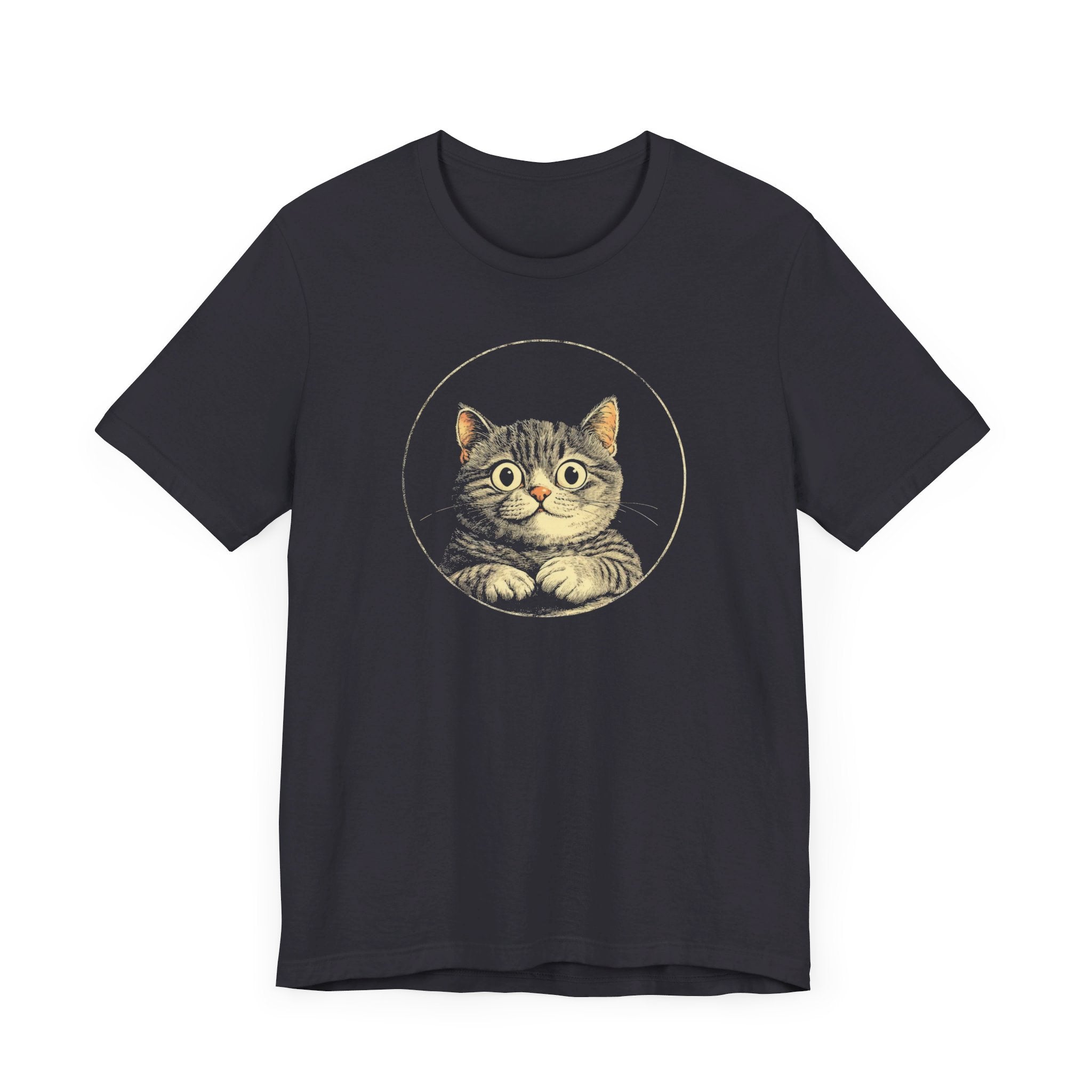 Adorable Cat Graphic Tee – Vintage Style Cat Lover Shirt