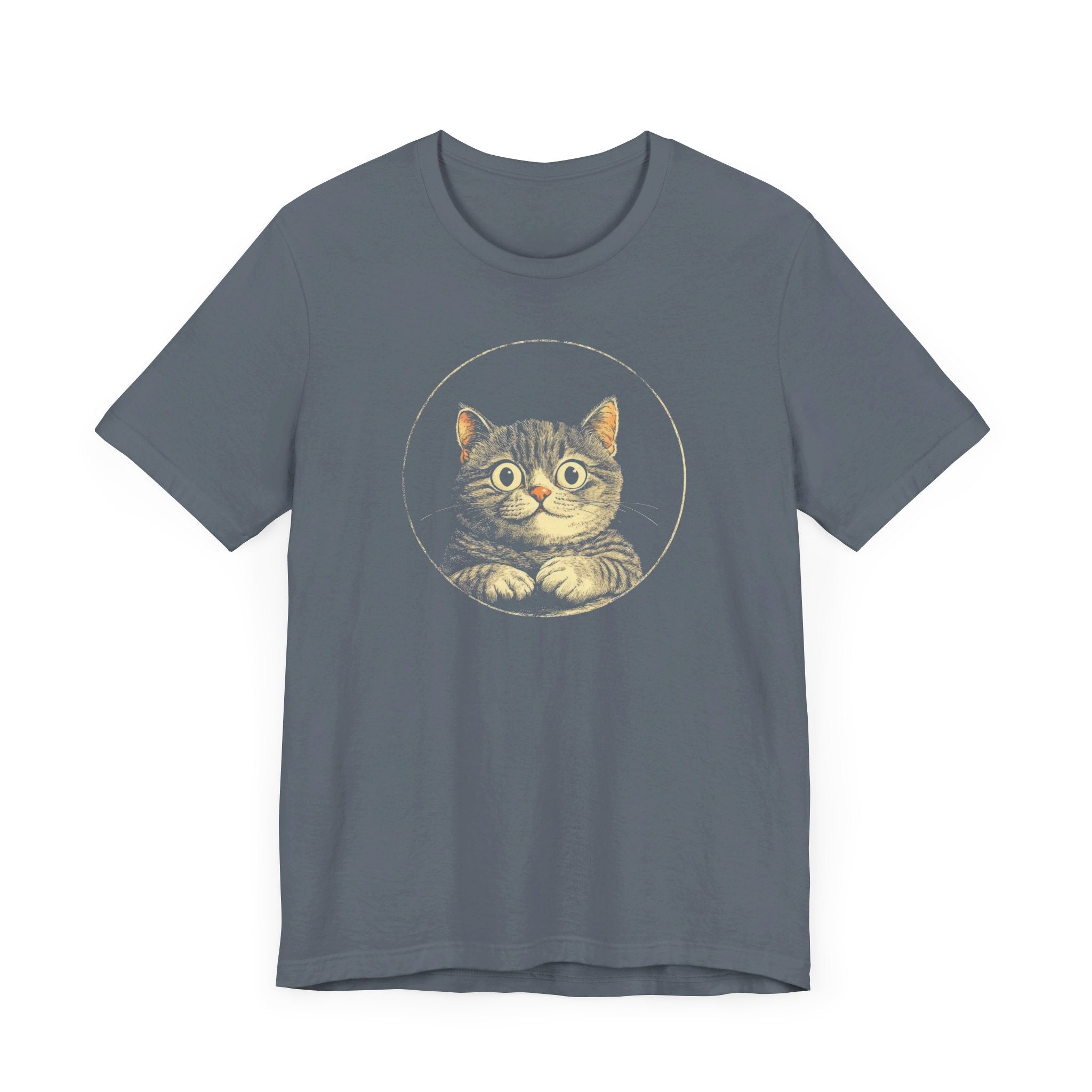 Adorable Cat Graphic Tee – Vintage Style Cat Lover Shirt
