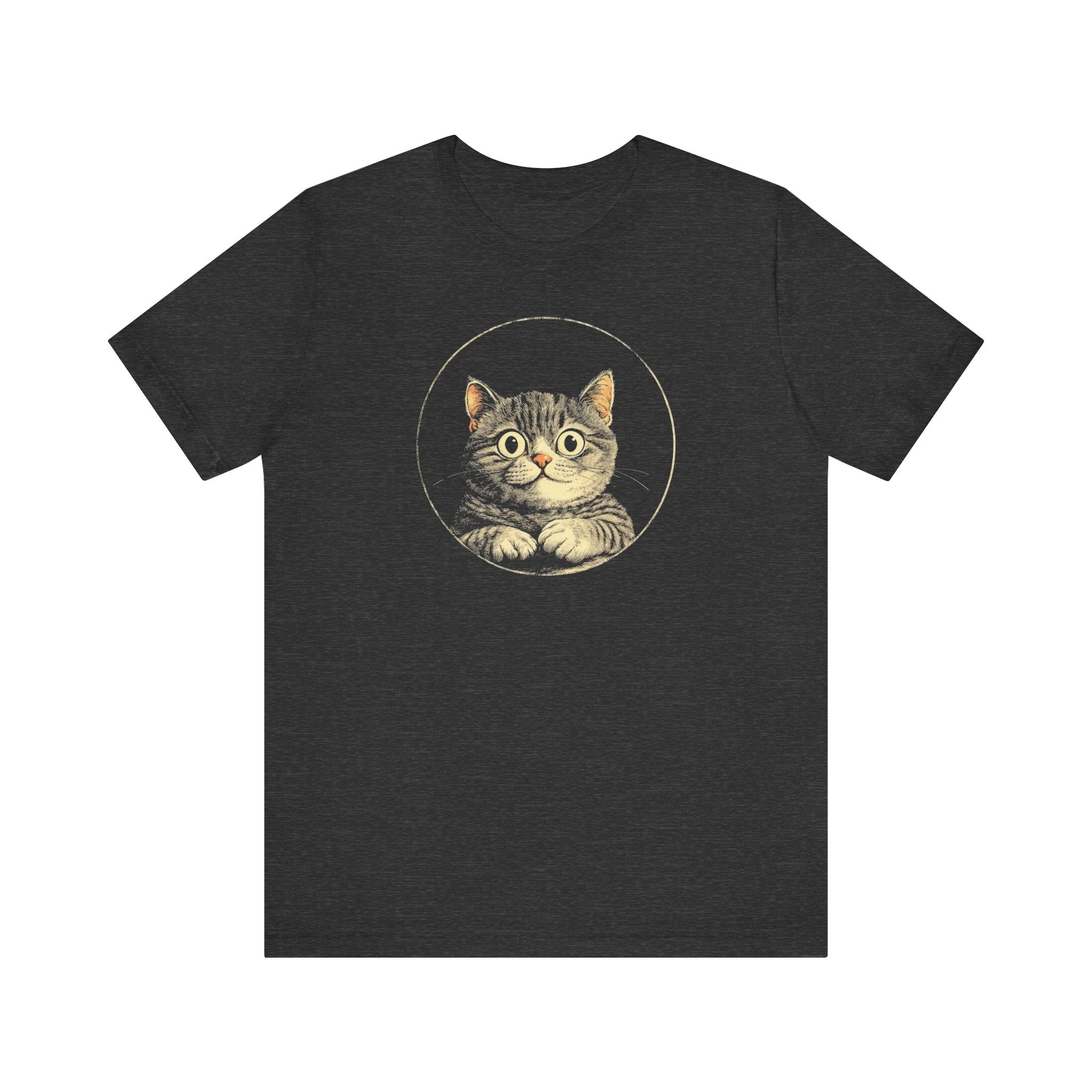 Adorable Cat Graphic Tee – Vintage Style Cat Lover Shirt