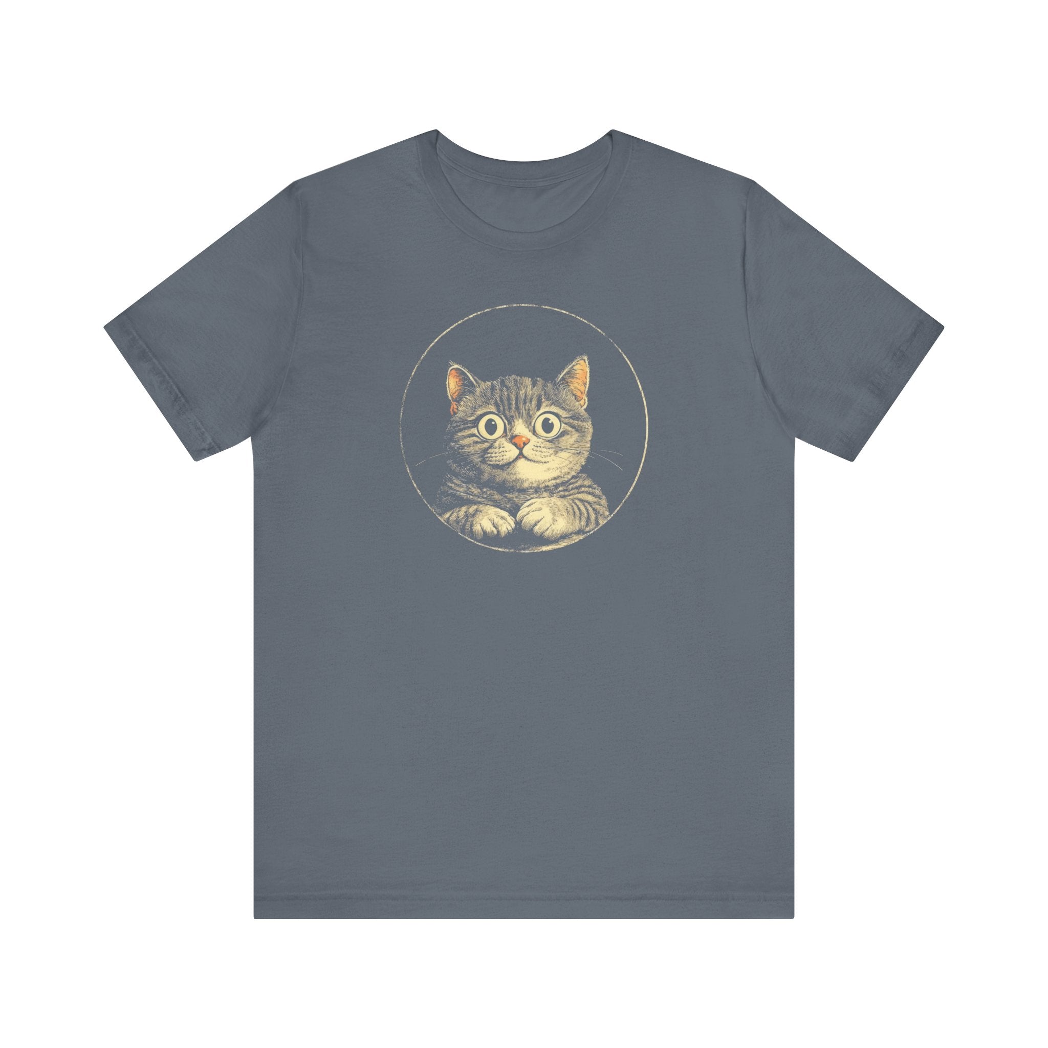 Adorable Cat Graphic Tee – Vintage Style Cat Lover Shirt