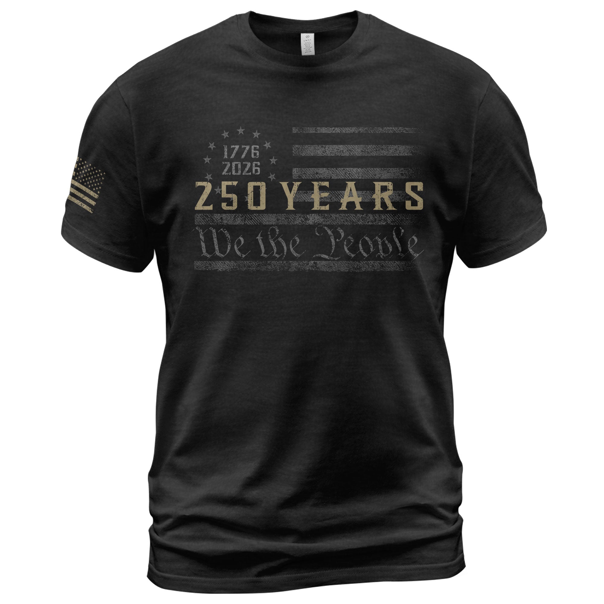 250 Years American Freedom T-Shirt Minimal USA Flag 1776-2026 Tee