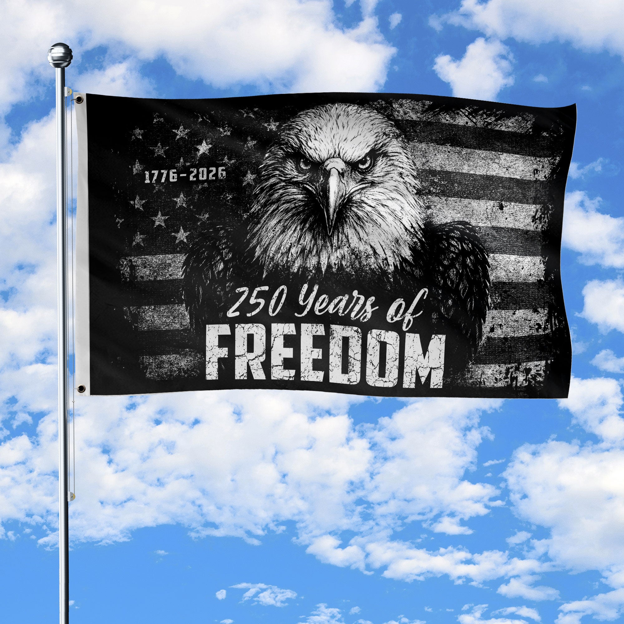 USA 250th Anniversary Flag 1776-2026 American Eagle 250 Years of Freedom