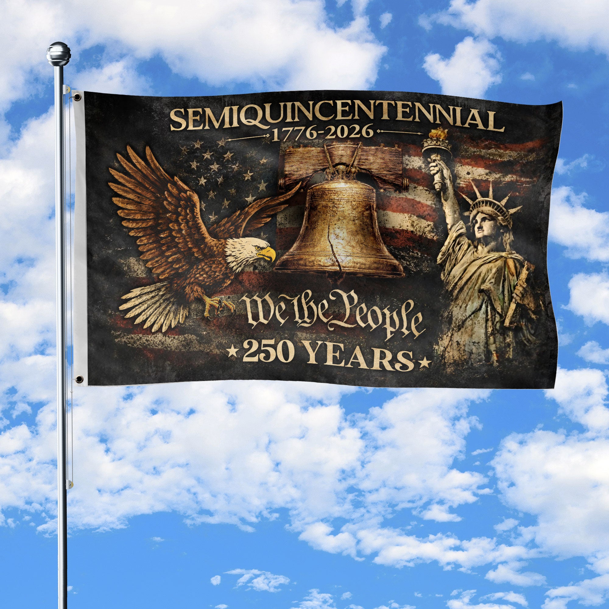 USA 250th Anniversary Garden Flag 1776-2026 We The People Liberty Patriotic