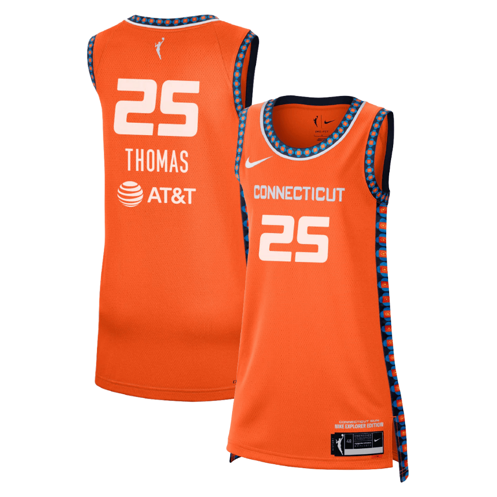 Alyssa Thomas 25 Connecticut Sun 2024 Explorer Edition Unisex Jersey - Orange Multicolor