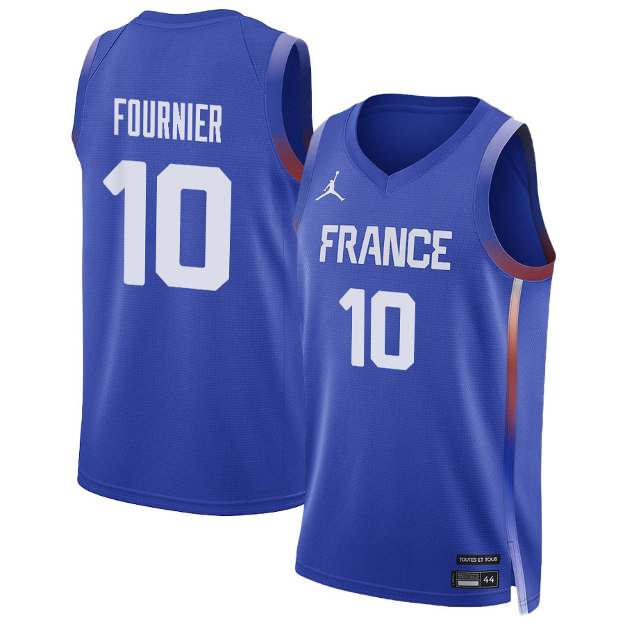 Evan Fournier 10 France Basketball 2024 Summer Olympics Player Limited Unisex Jersey Royal
