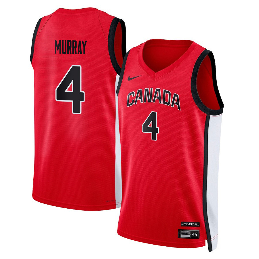 Jamal Murray Canada Basketball Unisex 2024 Swingman Player Jersey Red Multicolor