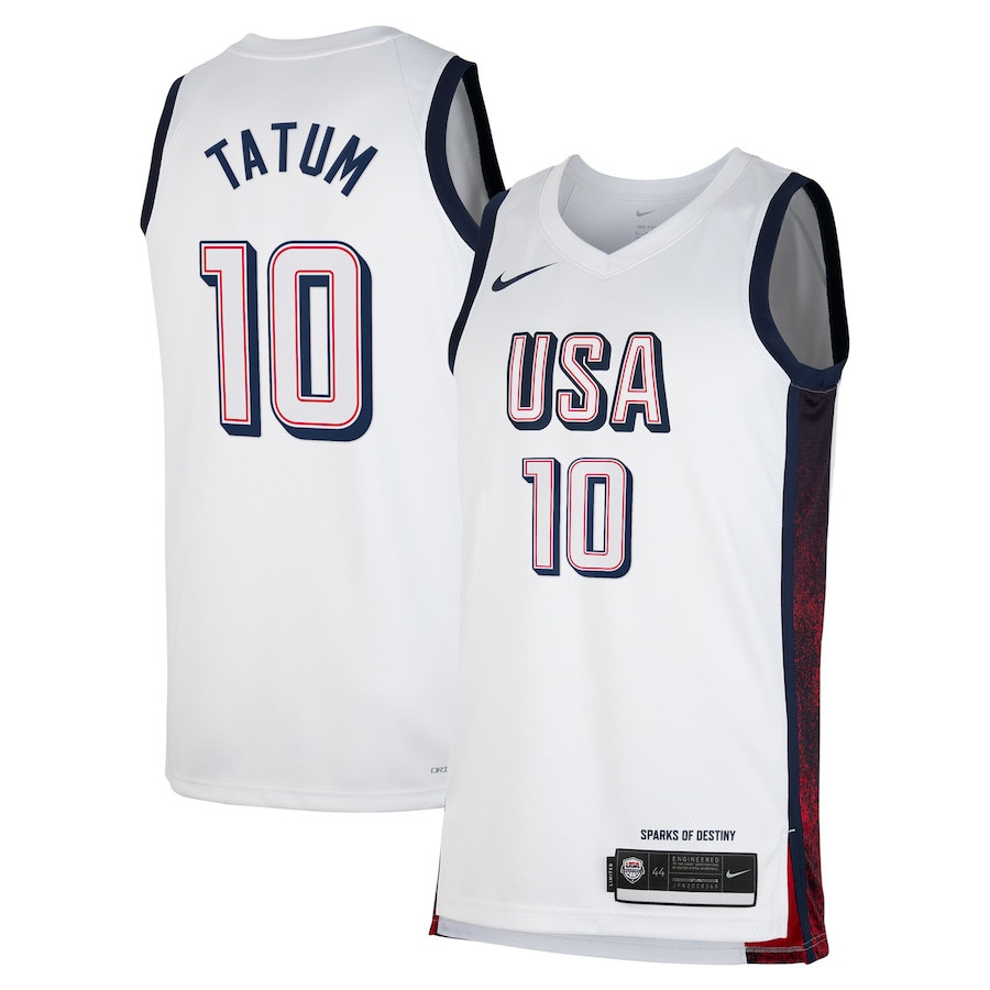 Jayson Tatum 10 Men's USA Basketball Unisex 2024 Swingman Player Jersey White