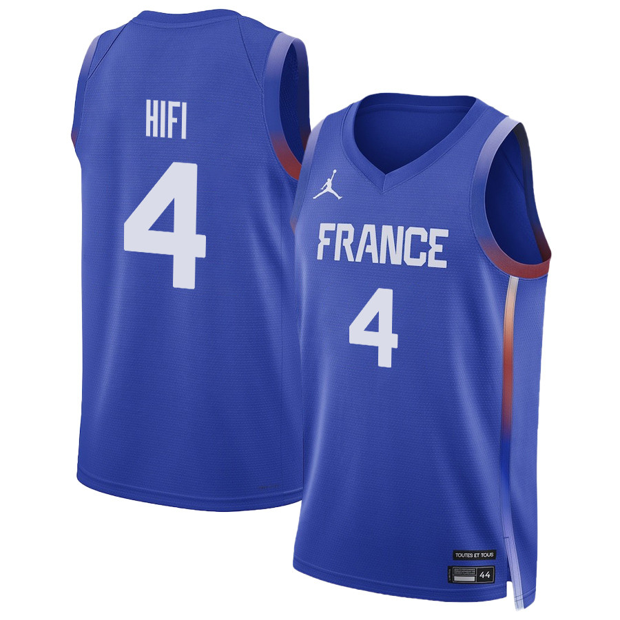 Nadir Hifi 4 France Basketball 2024 Summer Olympics Unisex Jersey Royal Multicolor