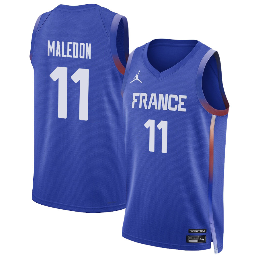 Ousmane Dieng 11 France Basketball 2024 Summer Olympics Player Limited Unisex Jersey Royal Multicolor